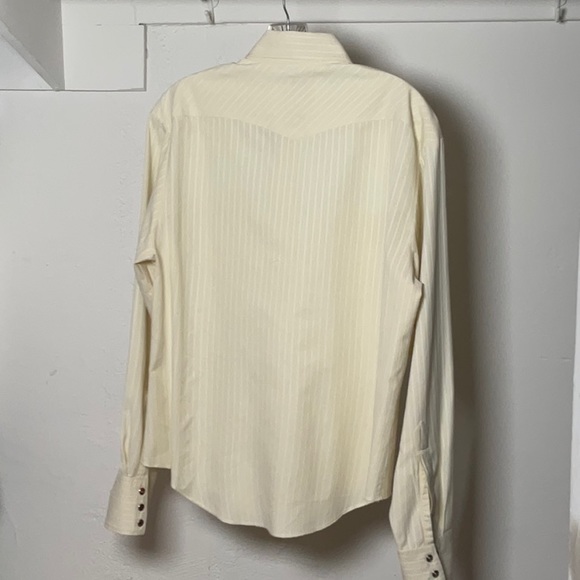 Urban Outfitters Beige retro button down. snap buttons - Small - Picture 4 of 5